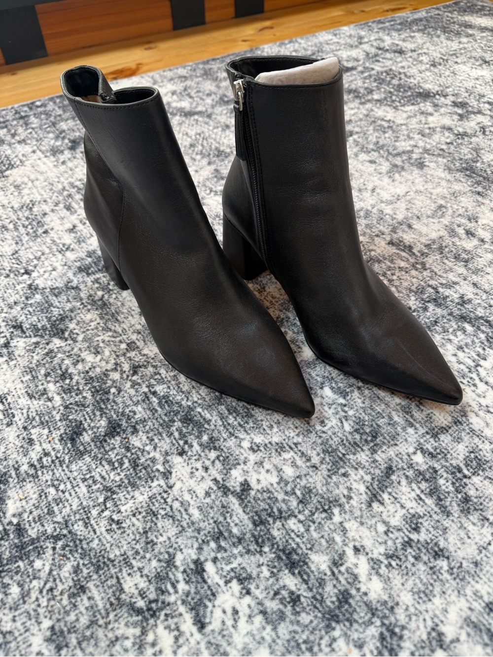 Women's Paolo Black Pointed Toe Ankle Boots